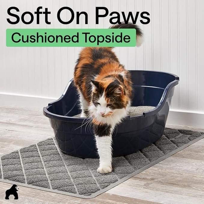GORILLA GRIP Cat Litter Box Mat, Cushioned Coil Mesh Litter Trapping Mats - Image 8
