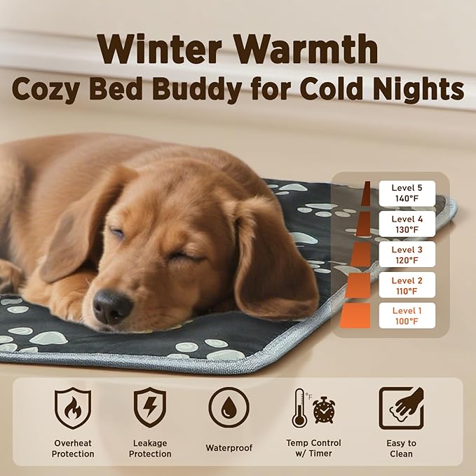 furrybaby Pet Heating Pad, Waterproof Dog Heating Pad Mat - Image 2