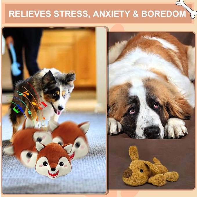 BABORUI Interactive Dog Toys Fox, Jumping Squeaky Dog Toys - Image 4
