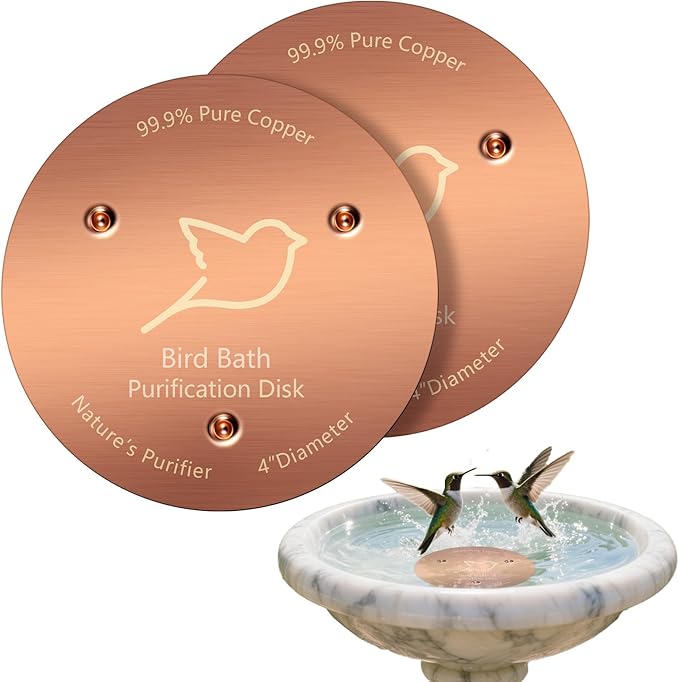 2PCS Bird Bath Copper Disk, Reinforced 99.99% Pure Copper Disc by Unknown