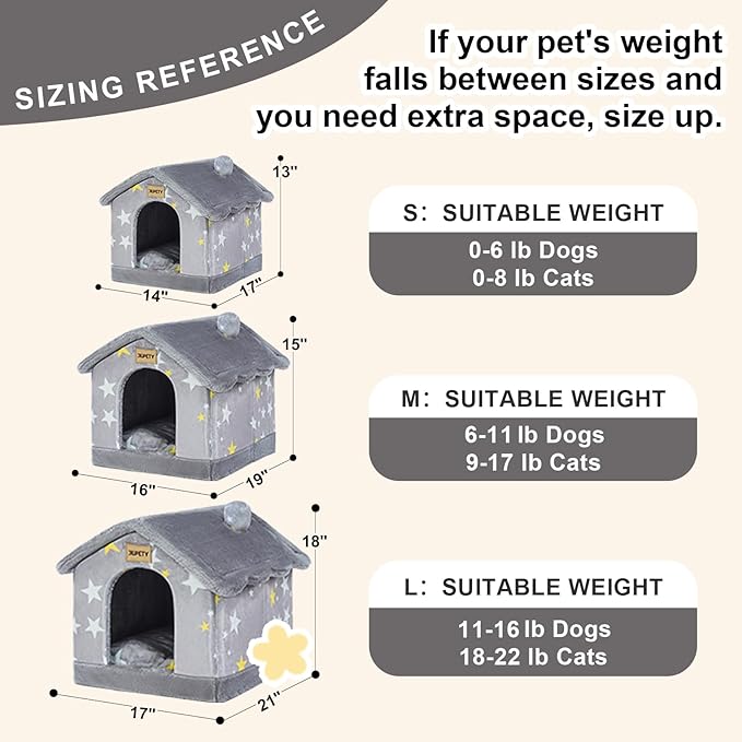JIUPETY Cute Indoor Dog Houses, Dog Bed - Image 6
