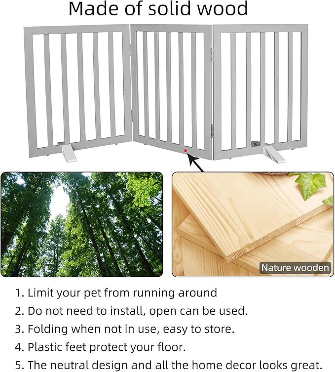 Dog Gate Indoor, Freestanding Dog Fence - Image 6