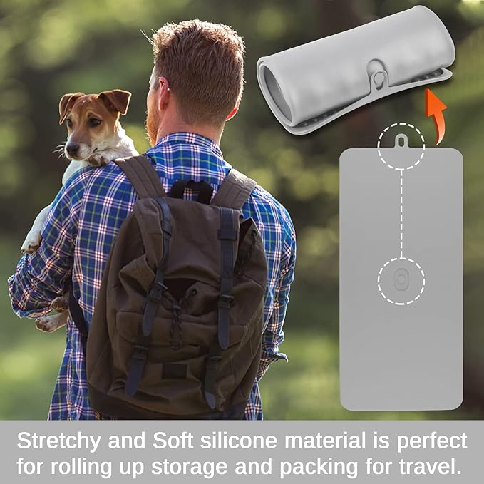 Pet Placemat for Dog and Cat, Mat for Prevent Food and Water Overflow, Portable - Image 5