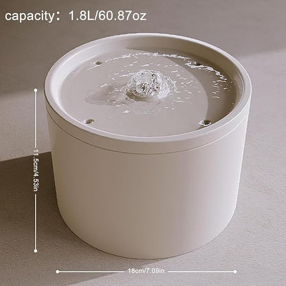 Ceramic Cat Water Fountain 60.87oz/1.8L Automatic Super Silent Pet Drinking - Image 8