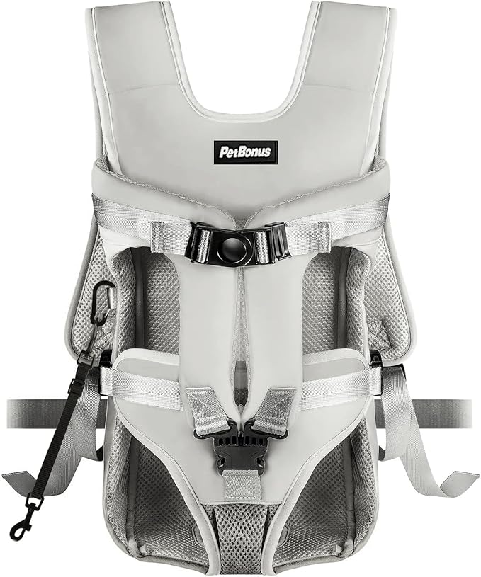 PetBonus Pet Front Dog Carrier Backpacks, Adjustable Pet Backpack, Legs Out by Petbonus