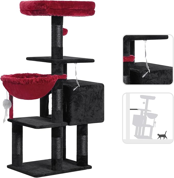 Heybly Cat Tree with Toy, Cat Tower condo - Image 7