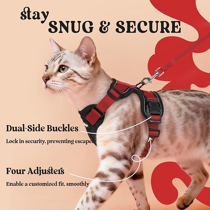 rabbitgoo Cat Harness and Leash Set, Escape Proof Kitten Harness - Image 6