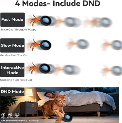 Interactive Cat Toy with Motion Activated Ball & 7-Hole Play Mat, Hide and Seek - Image 8