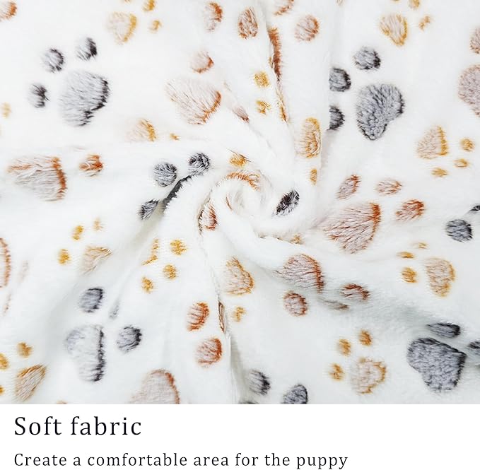 1 Pack 3 Blankets Super Soft Fluffy Premium Fleece Pet Blanket Flannel Paw - Image 7