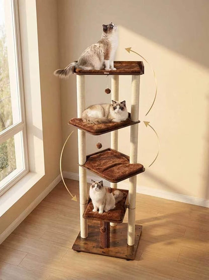 FourFurPets Heavy Duty Cat Tree, 67.7" Cat Tree - Image 5