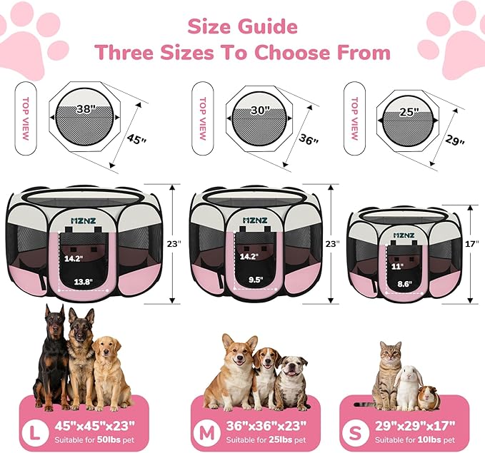 Dog Playpen, Portable Puppy Pet Crate Indoors - Image 2