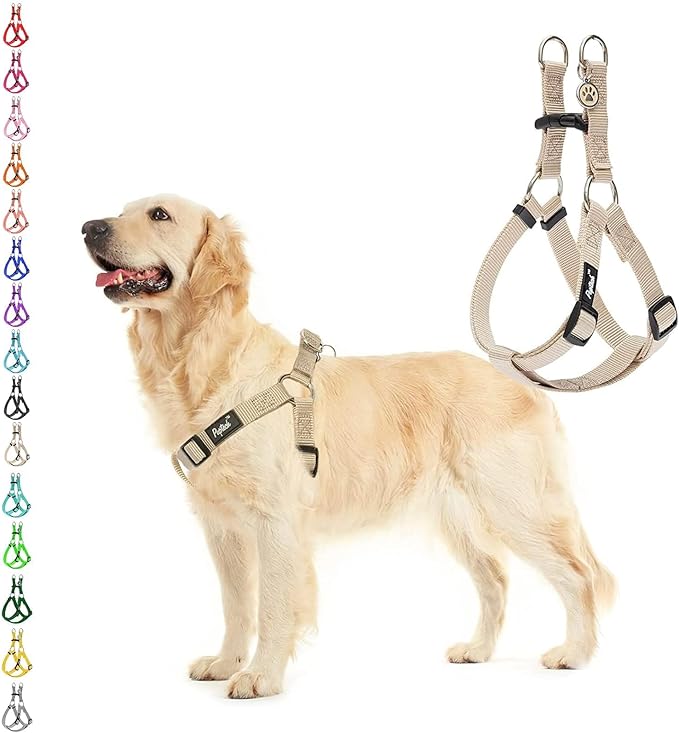 PUPTECK No Pull Dog Harness Soft Adjustable Basic Nylon Step in Puppy Vest by PUPTECK