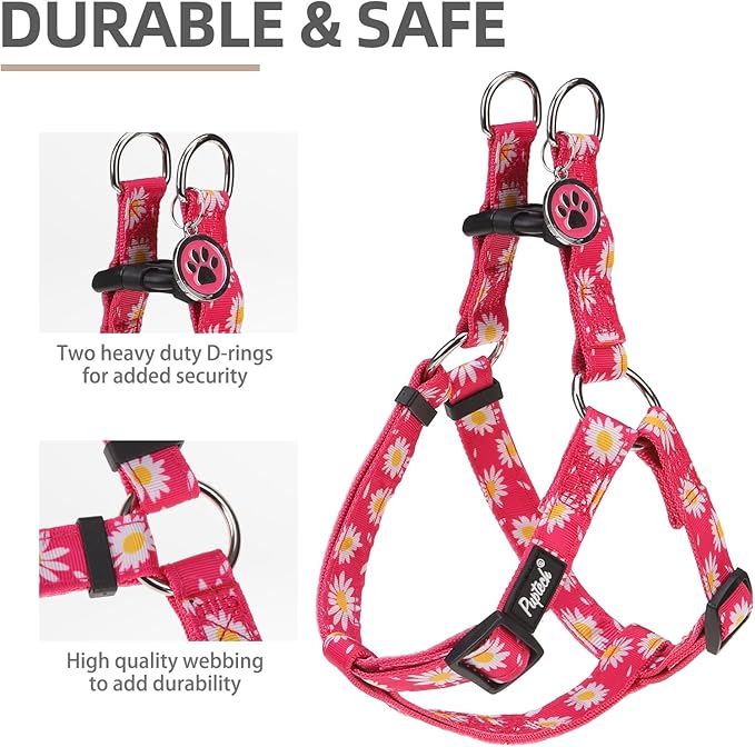 PUPTECK No Pull Dog Harness Soft Adjustable Basic Nylon Step in Puppy Vest - Image 2