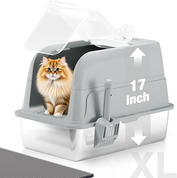 Stainless Steel Cat Litter Box by APPKER