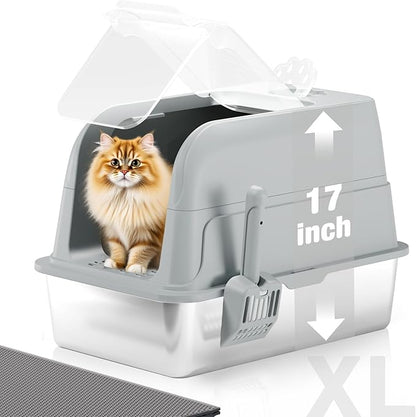 Stainless Steel Cat Litter Box by APPKER