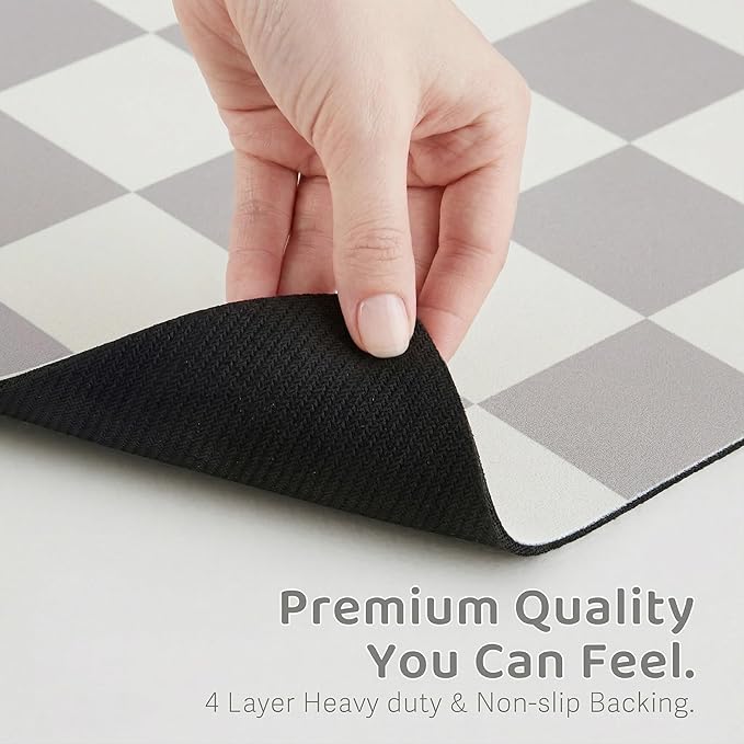 Checkered Dog Feeding Mat, Absorbent Mats - Image 6