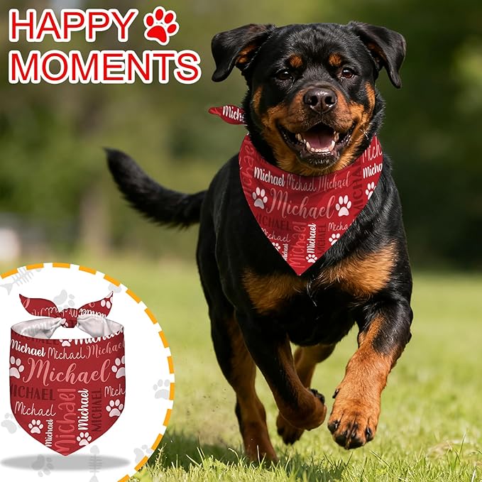Personalized Dog Bandanas Custom Pet Scarf - Image 6