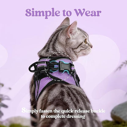 rabbitgoo Cat Harness and Leash, Step-in Escape Proof Kitten Harness Set - Image 4