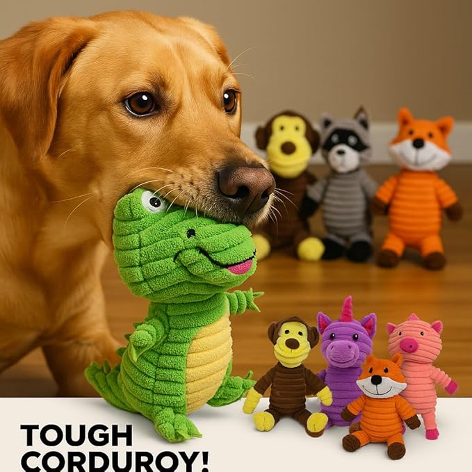 Jalousie Plush Toys Assortment Value Bundle Puppy Pet Mutt Squeak Toy - Image 3