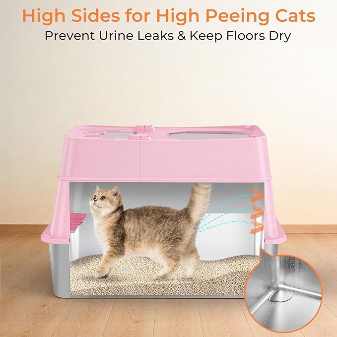 URPOWER Stainless Steel Cat Litter Box - Image 3