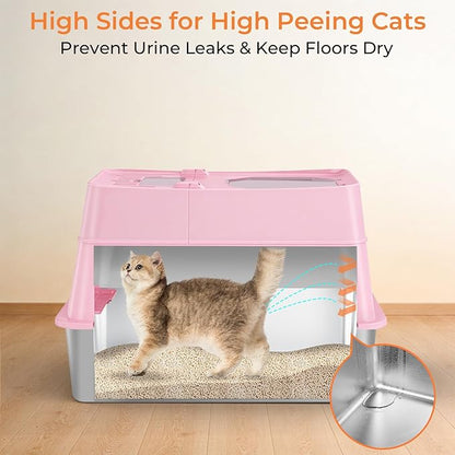 URPOWER Stainless Steel Cat Litter Box - Image 3