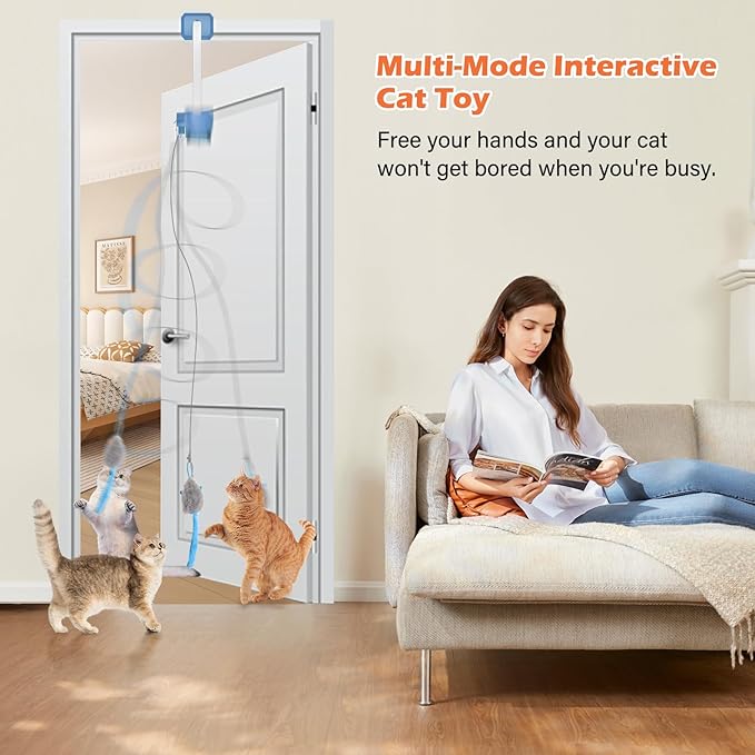 Interactive Cat Toy, Flapping Bird & Rotating Feather Teaser - Image 7