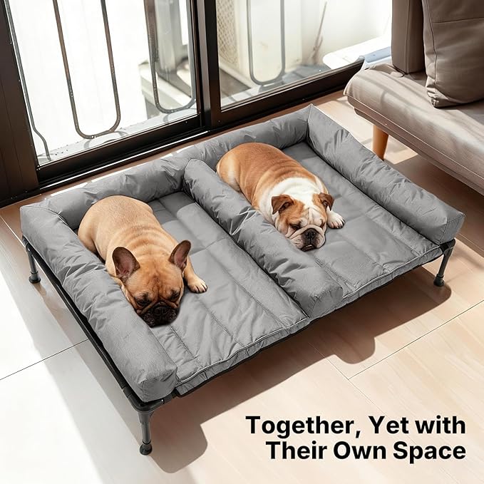 Veehoo Elevated Dog Bed for Two Dogs, Cooling Raised Dog Bed - Image 2