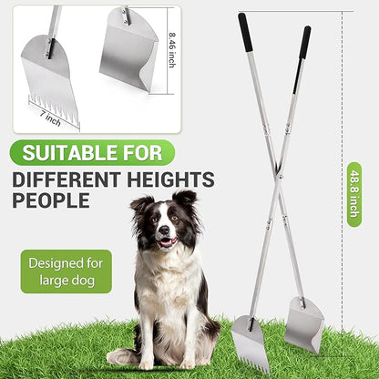 AugFir Lightweight Stainless Steel 48" Pooper Scooper - Image 3