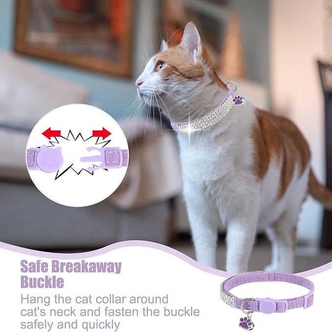 EXPAWLORER Soft Velvet Safe Cat Collars - Image 6