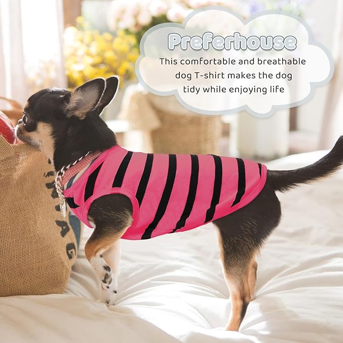Dog Striped T-Shirts, Dog Vest, Pet Apparel, Tee Shirts, Suitable - Image 4