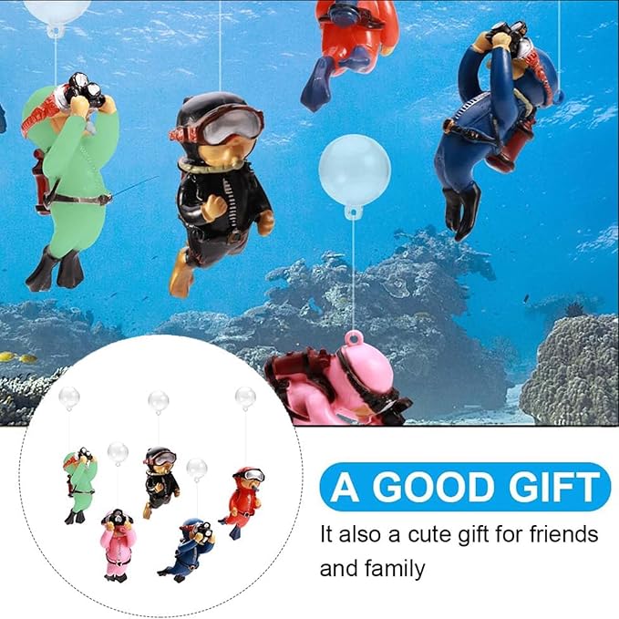 2-Pack Tank Decorations, Cute Little Diver, Aquarium Decoration Accessories - Image 5