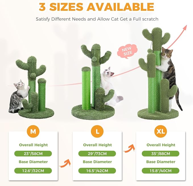 PAWZ Road Cat Scratching Post Cactus Cat Scratcher - Image 2