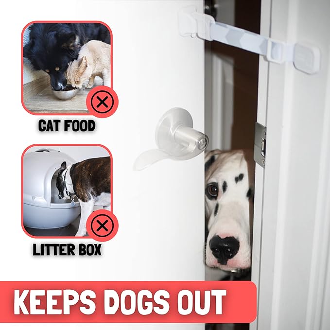 Door Buddy Pet Door Latch for Cats. Adjustable Cat Door Strap. Dog Proof Litter - Image 3
