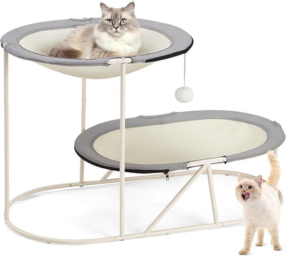 Erinnyees 2-Tier Elevated Cat Hammock Bed, Breathable Oxford by Erinnyees