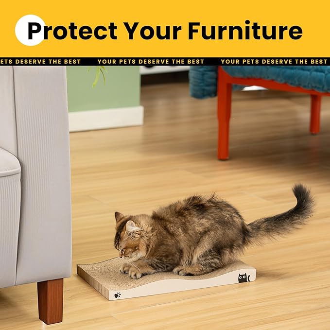 Cat Scratcher, Durable Scratch Pad, Corrugated Cardboard Scratching Board - Image 4