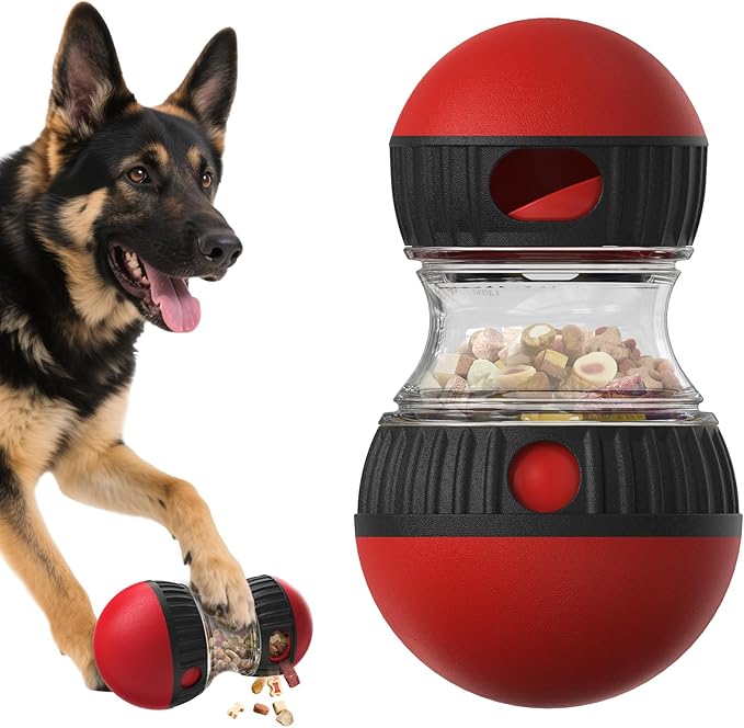 BSISUERM Dog Food Dispensing Puzzle Toy Adjustable Treat Dispenser Slow Feeder by BSISUERM