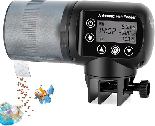 AQQA Automatic Fish Feeder for Aquarium, 200ML Large Capacity Fish Food by AQQA