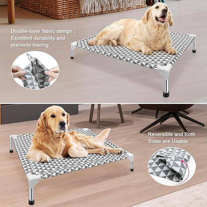 Kuntrust Elevated Outdoor Dog Bed, Medium Size, Cotton Material, Non-Slip Feet - Image 3