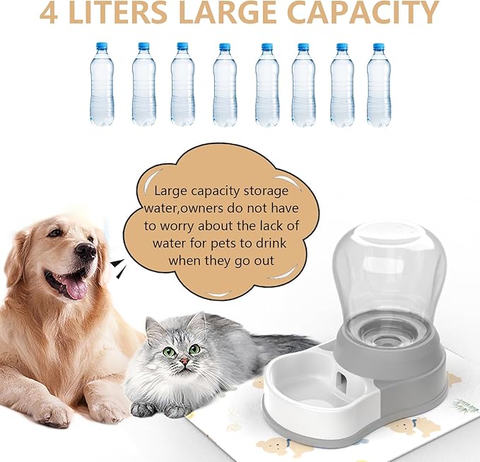 STALTWO 1 Gallon Automatic Dog Water Dispenser, Premium Large Capacity Gravity - Image 2