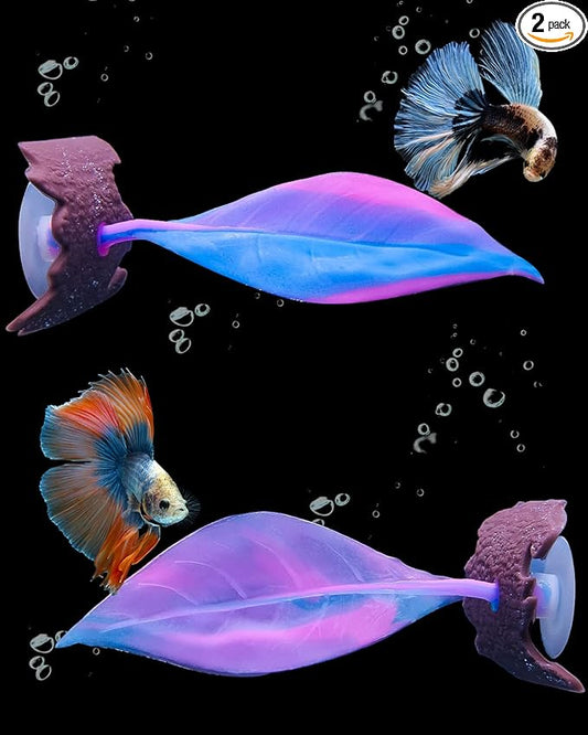 Uniclife Betta Leaf Hammock Soft Aquarium Rest Bed Fish Breeding Playing Pad by UnicLife