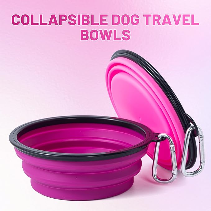 Dog Bowl Pet Collapsible Bowls, 2 Pack Collapsible Dog Water Bowls - Image 2