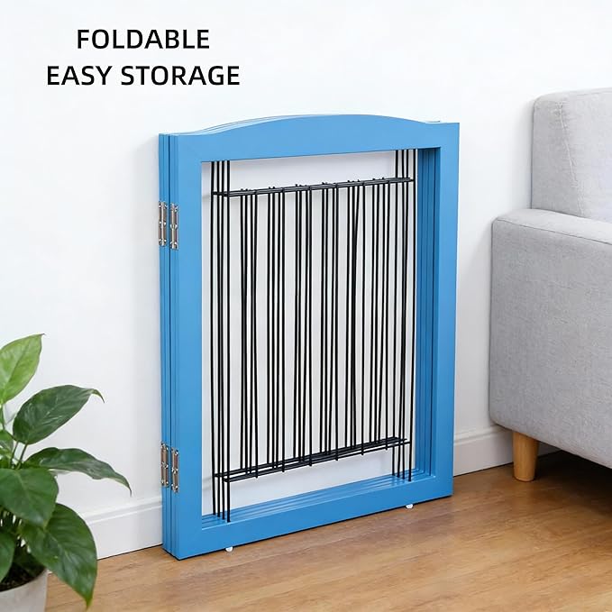 ZJSF Freestanding Dog Fence Indoor, Foldable Dog Gate - Image 8