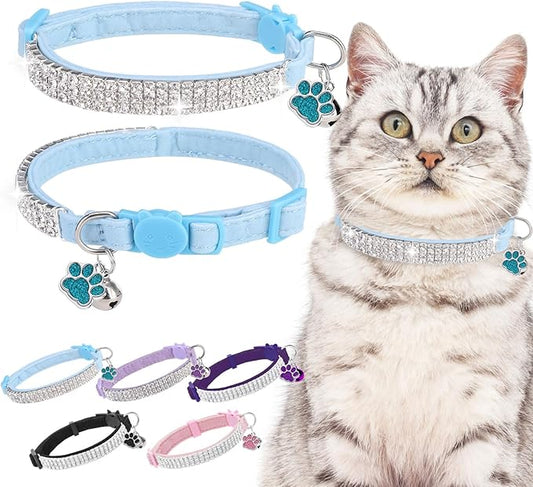 EXPAWLORER Soft Velvet Safe Cat Collars by EXPAWLORER