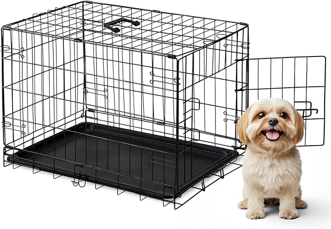 DUMOS Dog Crate, 30 Inch Medium Size Single Door Dog Cage by DumosLifestyle