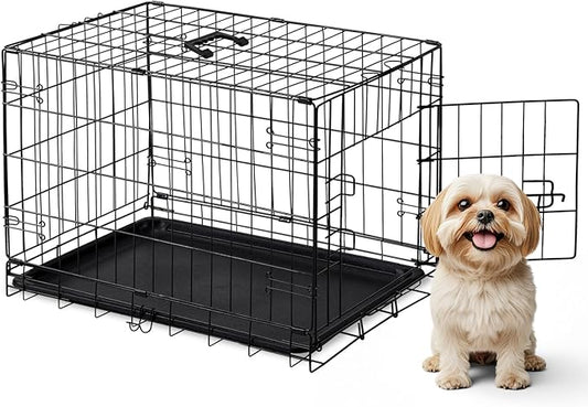 DUMOS Dog Crate, 30 Inch Medium Size Single Door Dog Cage by DumosLifestyle