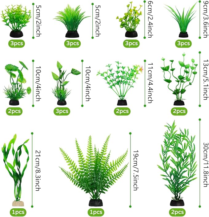 QUOZUO Fish Tank Accessories Aquarium Decorations Green Plants, Aquarium Decor - Image 2