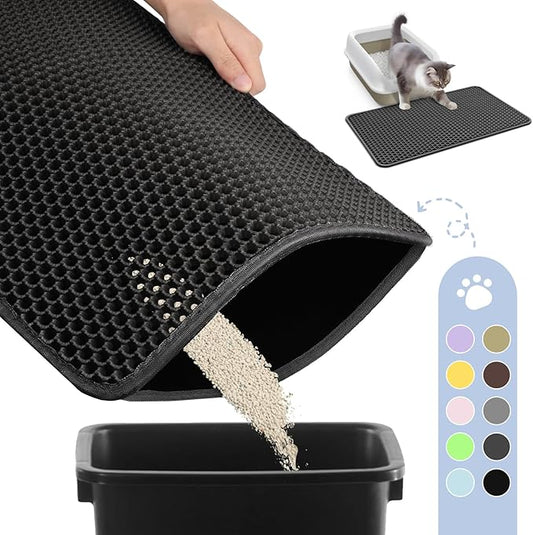 Cat Litter Mat - 23.2'' x 14.6'' Small Litter Trapping Mat, Waterproof by Powools