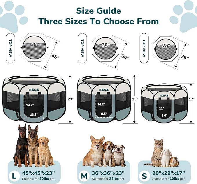 Dog Cat Playpen, Portable Puppy Pet Crate Indoors - Image 2
