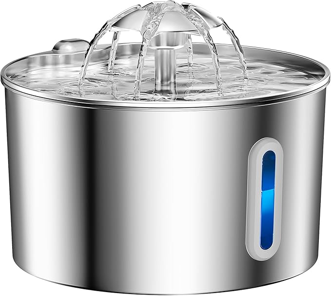 Cat Water Fountain Stainless Steel - 74oz/2.2L Automatic Large Pet Watering - Image 9