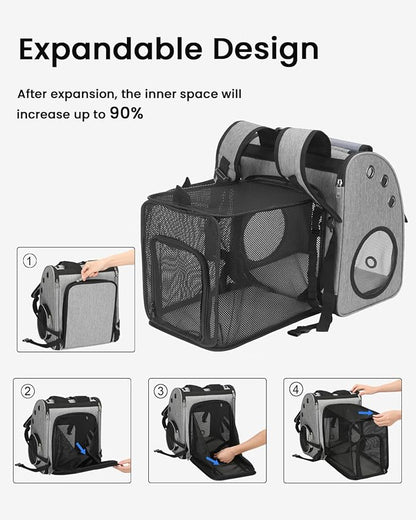 Expandable Cat Backpack Carrier, Airline Approved Pet Carrier - Image 4